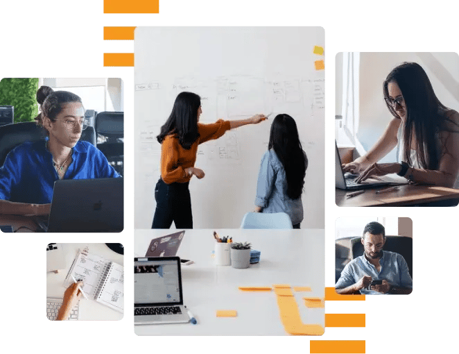 Softwareentwickler und -tester besprechen die Anforderungen der Projekte