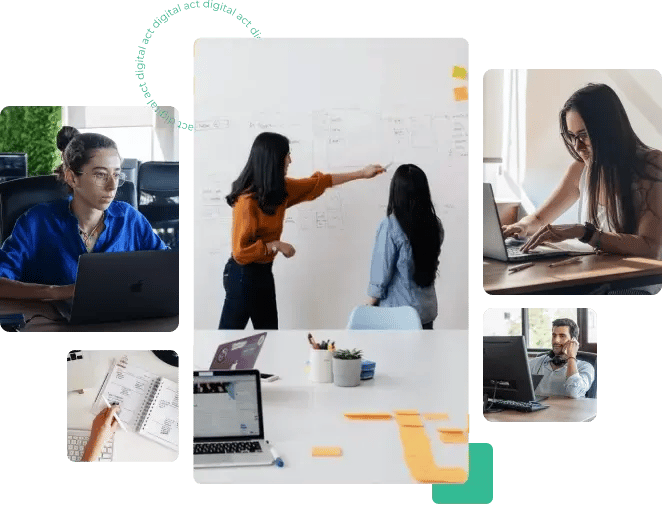 Softwareentwickler und -tester besprechen die Anforderungen der Projekte