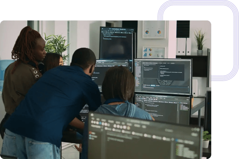 Nearshore-Entwicklungsteam im Büro in Casablanca